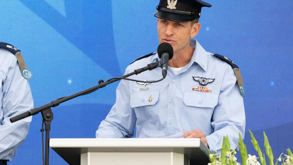 Maj. Gen. Omer Tishler assumes command of the Israeli Air Force during a handover ceremony, May 5, 2026. Credit: Israel Defense Forces' Spokesperson's Unit.