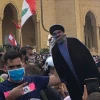 An effigy of Hezbollah leader Hassan Nasrallah in Beirut, Aug. 8, 2020. Source: Twitter.