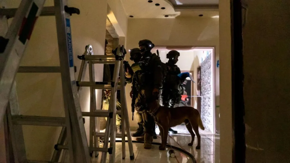 IDF soldiers prepare to demolish the Ramallah home of terrorist Eslam Froukh, June 8, 2023. Credit: IDF Spokesperson via TPS.