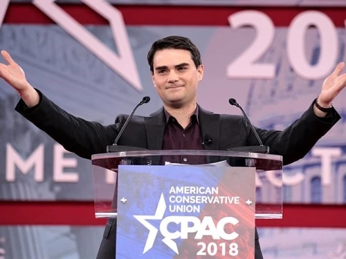 Conservative political commentator, media host and columnist Ben Shapiro speaking at the 2018 Conservative Political Action Conference (CPAC) in National Harbor, Md., February 2018. Credit: Gage Skidmore via Wikimedia Commons.