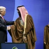U.S. President Donald Trump shakes hands with Saudi Crown Prince Mohammed bin Salman at the U.S.-Saudi Investment Forum at the John F. Kennedy Center for the Performing Arts in Washington, D.C. on Nov. 19, 2025. Photo by Brendan Smialowski/AFP via Getty Images.