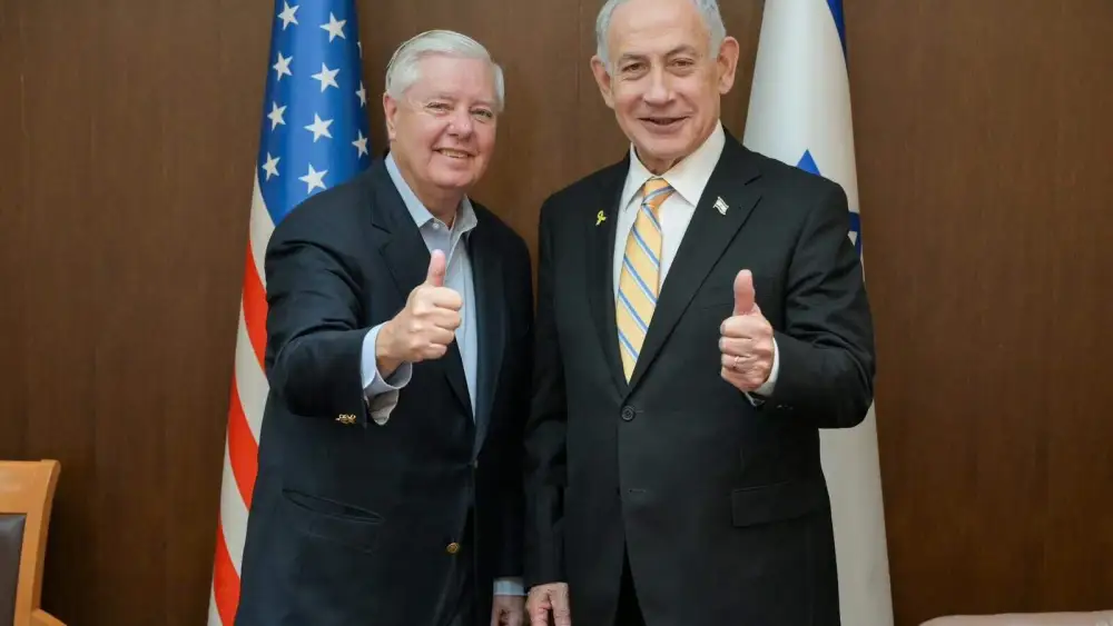 Sen. Lindsey Graham (R-S.C.) meets with Israeli Prime Minister Benjamin Netanyahu at the Prime Minister’s Office in Jerusalem, Jan. 18, 2026. Credit: Lindsey Graham/X.