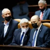 Israeli prime minister Naftali Bennett, Minister of Defense Benny Gantz and Minister of Foreign Affairs Yair Lapid attend a plenum session in the assembly hall of the Knesset, the Israeli parliament in Jerusalem on January 31, 2022. Photo by Olivier Fitoussi/Flash90