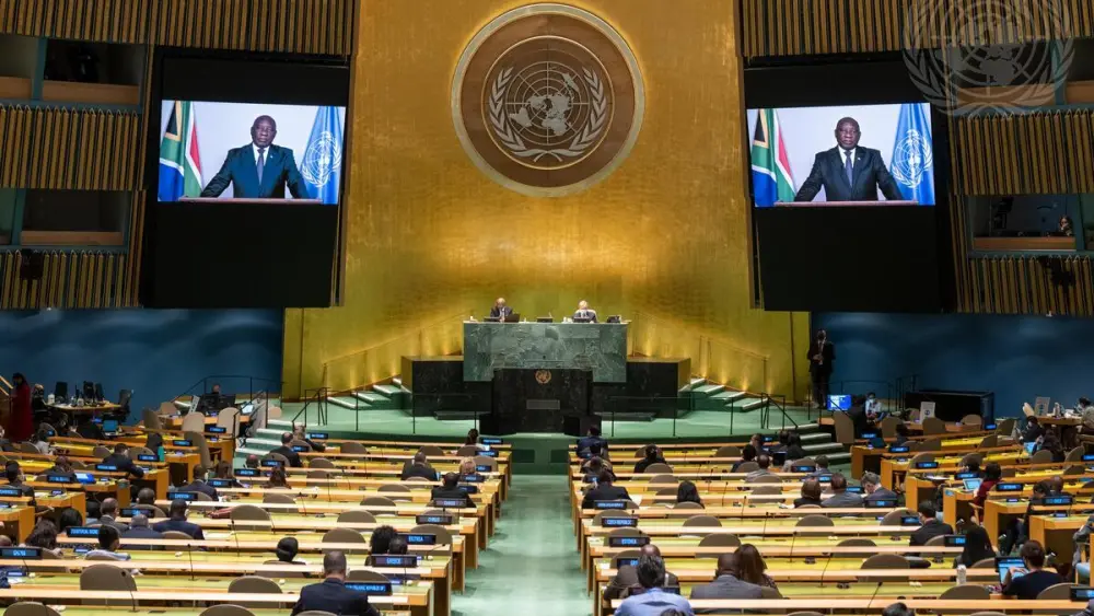 The U.N. General Assembly commemorates the 20th anniversary of the adoption of Durban Declaration and Programme of Action, Sept. 22, 2021. Credit: U.N. Photo/Cia Pak.