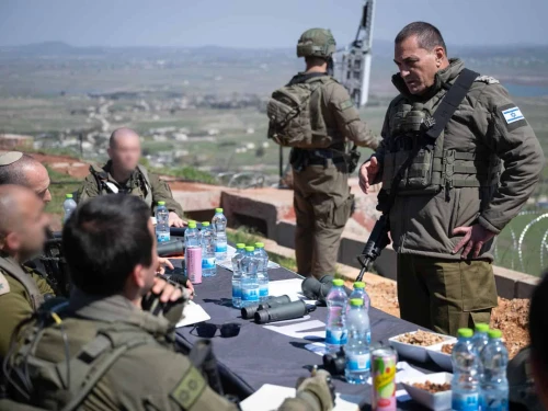 IDF Chief of Staff Lt. Gen. Eyal Zamir during a tour of the Syrian security zone on March 9, 2025. Credit: IDF.