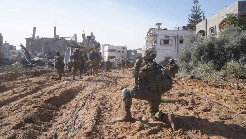 Israeli troops operating in the Hamas-ruled Gaza Strip, Dec. 19, 2023. Credit: IDF.