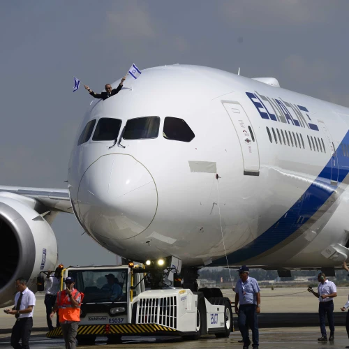 An El Al Boeing 787 Dreamliner arrives at Ben-Gurion International Airport. Photo by Tomer Neuberg/Flash90.