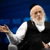 Yehuda Meshi Zahav, chairman of Israel's ZAKA rescue organization, speaks at a conference in Jerusalem on March 7, 2021. Photo by Yonatan Sindel/Flash90.