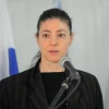 Israeli Transportation Minister Merav Michaeli during the signing of an agreement for the operation of Dan electric buses in Tel Aviv, Feb. 22, 2022. Photo by Avshalom sassoni/Flash90.