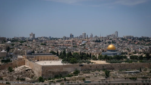 Jerusalem's Old City as seen from the Mount of Olives on April 30, 2018. Credit: Nati Shohat/Flash90.