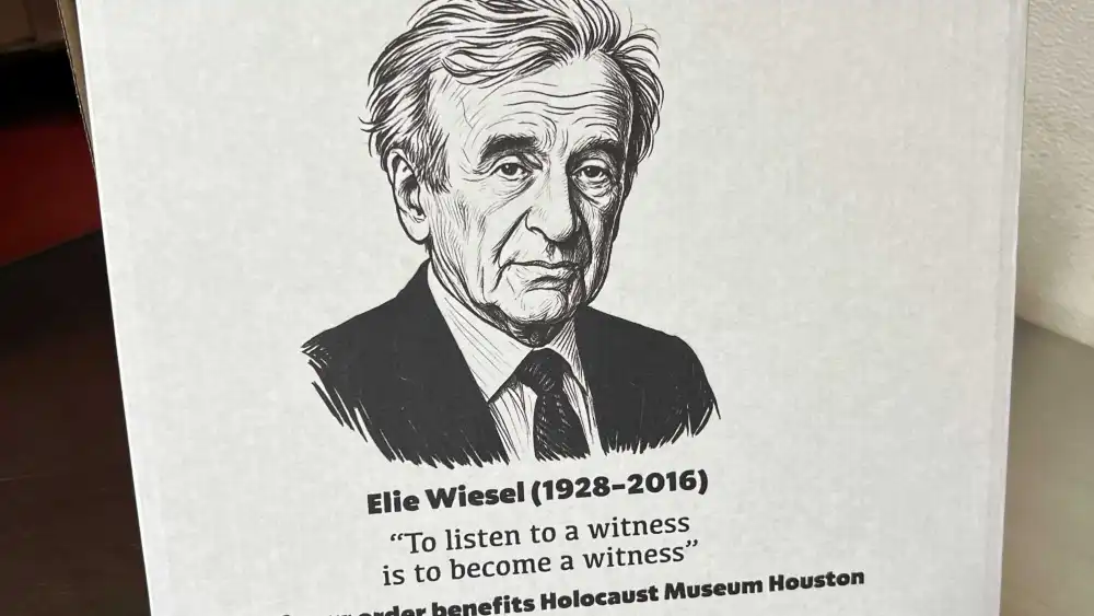 Fuzzy's Pizza Elie Wiesel Pizza Box