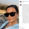 American Singer Demi Lovato at the Western Wall in Jerusalem. Source: Screenshot.