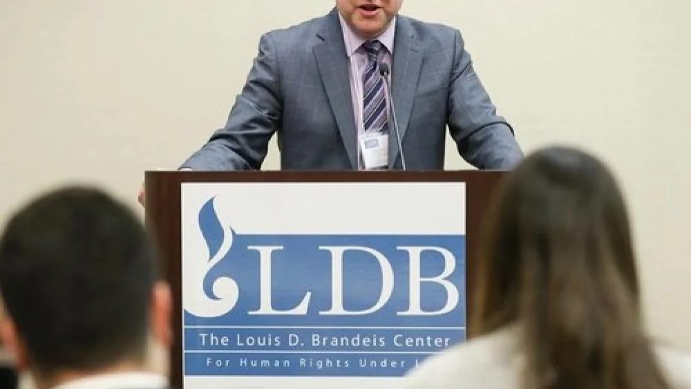 Kenneth L. Marcus speaks on behalf of the group he founded in 2011, the Louis D. Brandeis Center for Human Rights Under Law. Credit: Facebook