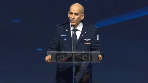 Then-IDF Brig. Gen. Tal Kalman, Aug. 2, 2018. Source: IAF/Twitter.