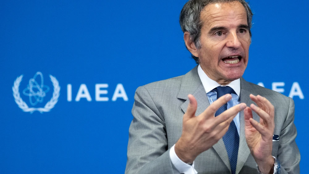 Director General of the International Atomic Energy Agency (IAEA) Rafael Grossi addresses a press conference following a Board of Governors' Meeting at the agency's headquarters in Vienna, Austria on June 8, 2026. Photo by Joe Klamar / AFP via Getty Images.