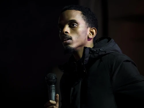 Omar Fateh, a member-elect of the Minnesota State Senate, speaks during a Dec. 31 vigil for Dolal Idd, a 23-year-old Somali-American man who was shot and killed by Minneapolis police on Dec. 30, 2020. Photo by Stephen Maturen/Getty Images.
