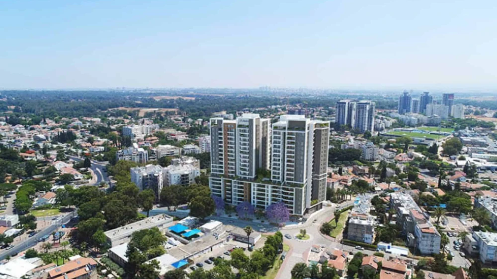 A view of Ramat HaSharon, north of Tel Aviv. Credit: Courtesy of Aura Construction.