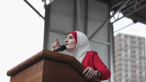 U.S. political activist Linda Sarsour in New York City. Credit: A Katz/Shutterstock.