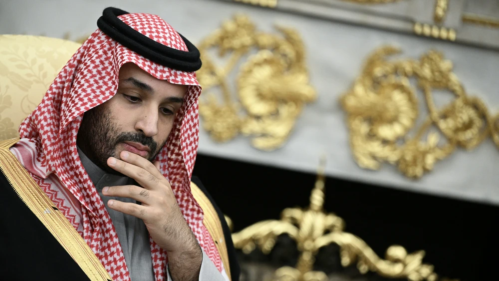 Crown Prince and Prime Minister of the Kingdom of Saudi Arabia Mohammed bin Salman looks on during a meeting with U.S. President Donald Trump (not pictured) in the Oval Office of the White House in Washington, D.C., on Nov. 18, 2025. Photo by Brendan Smialowski/AFP via Getty Images.