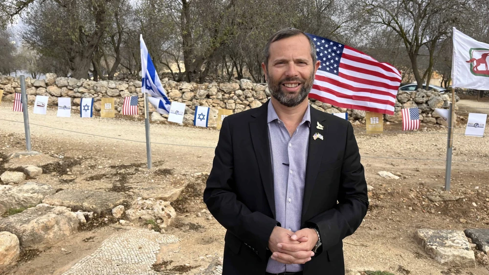 Binyamin Regional Council and Yesha Council head Israel Ganz at Shiloh, Nov. 3, 2024. Photo by Josh Hasten.