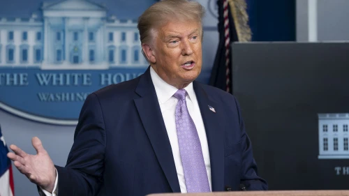 U.S. President Donald Trump answers a reporter’s question during a press conference on Aug. 5, 2020, in the James S. Brady Press Briefing Room of the White House. Credit: Joyce N. Boghosian/The White House.