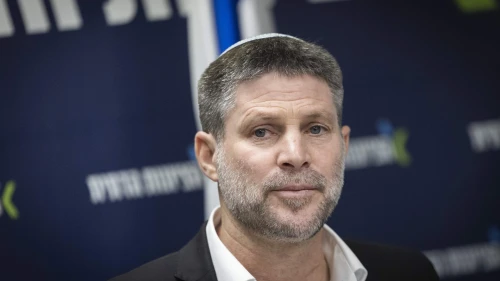 Israeli Finance Minister Bezalel Smotrich leads a faction meeting at the Knesset, the Israeli parliament in Jerusalem, Dec. 1, 2025. Photo by Chaim Goldberg/Flash90.