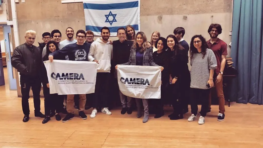 Canadian-Israeli LGBT activist and celebrity designer Shai DeLuca-Tamasi at University College London. Credit: CAMERA on Campus.