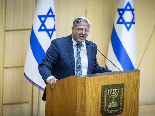 Israeli National Security Minister Itamar Ben-Gvir during a debate at the Knesset in Jerusalem, Sept. 19, 2023. Photo by Yonatan Sindel/Flash90.