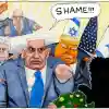 Steve Bell on British Labour Party leader Jeremy Corbyn’s row with Benjamin Netanyahu. Source: “The Guardian.”