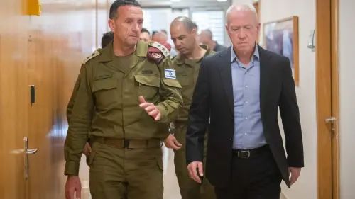 Defense Minister Yoav Gallant with IDF Chief of Staff Lt. Gen. Herzi Halevi. Credit: Israel Ministry of Defense Spokesperson’s Office.