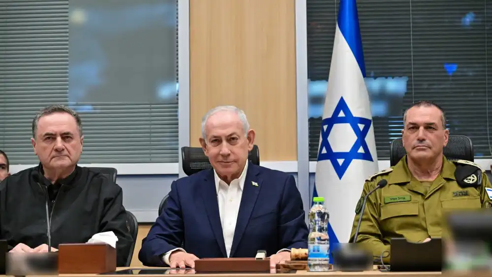 Benjamin Netanyahu, Israel Katz and Eyal Zamir