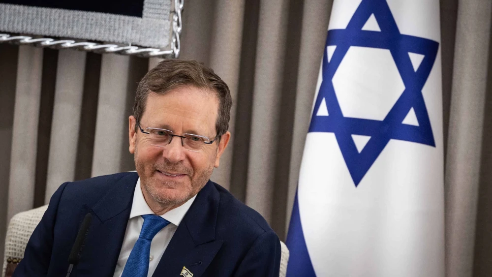 President Isaac Herzog at his official residence in Jerusalem on May 11, 2025. Photo by Oren Ben Hakoon/Flash90.