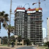 A construction site of new residential buildings in the costal city of Netanya on March 26, 2020. Photo by Gili Yaari/Flash90.
