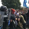 White-supremacist protesters clash with police in Charlottesville, Va., Aug. 12. Credit: Evan Nesterak via Wikimedia Commons.