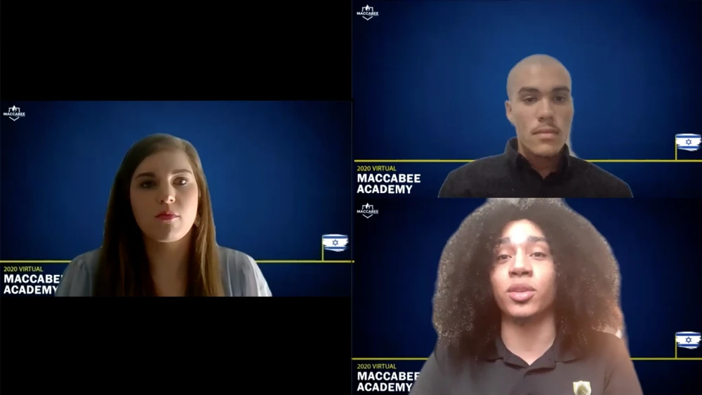 Student leaders with the Maccabee Task Force focusing on the importance of building bridges between African-American and Jewish communities on campus. Source: Screenshot.