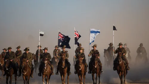 On Oct. 31, horse riders from Australia and New Zealand participate in a World War I reenactment at Israel’s Be’er Sheva River National Park, as part of events commemorating the 100th anniversary of the liberation of Be’er Sheva by the Australian and New Zealand Army Corps. Credit: Hadas Parush/Flash90.