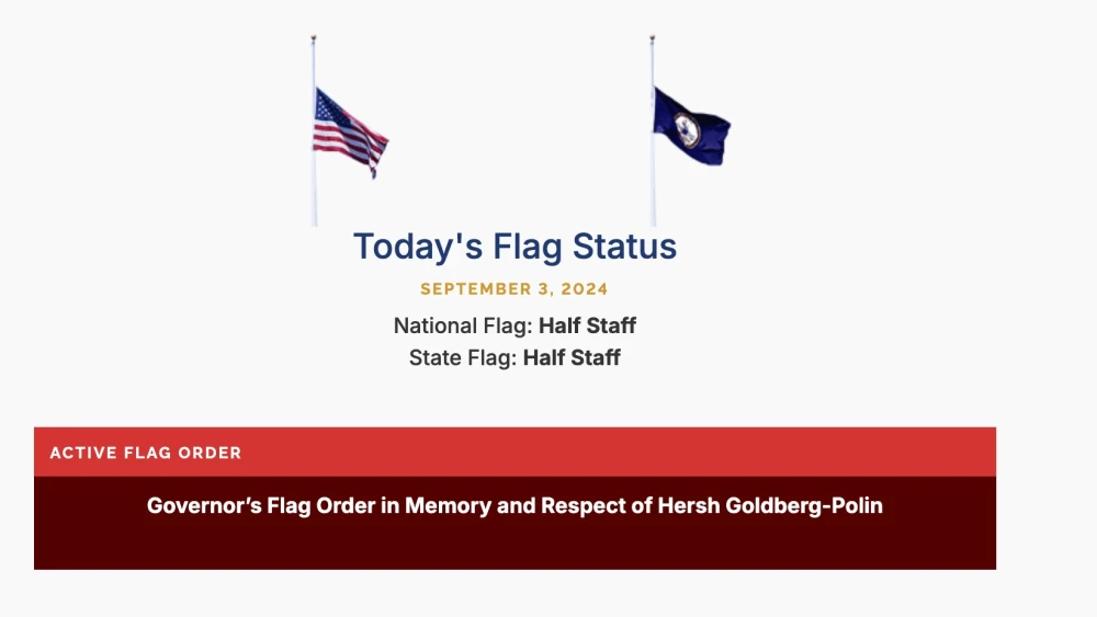 Virginia flags Hersh Goldberg-Polin