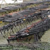 A display of weapons confiscated from Lebanon during the Iron Swords War, in Northern Israel. December 31, 2024. Photo by Ayal Margolin/Flash90 *** Local Caption *** תצוגת השלל מלבנון במלחמת חרבות ברזל