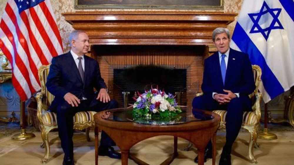 U.S. Secretary of State John Kerry with Israeli Prime Minister Benjamin Netanyahu as they address reporters on June 27, 2016, at the U.S. Ambassador's Residence in Rome. Credit: U.S. State Department.