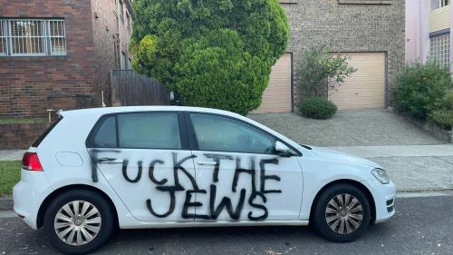 The aftermath of an antisemitic attack in Sydney, Australia, on Jan. 5, 2025. Photo courtesy of Alex Ryvchin/Executive Council of Australian Jewry.