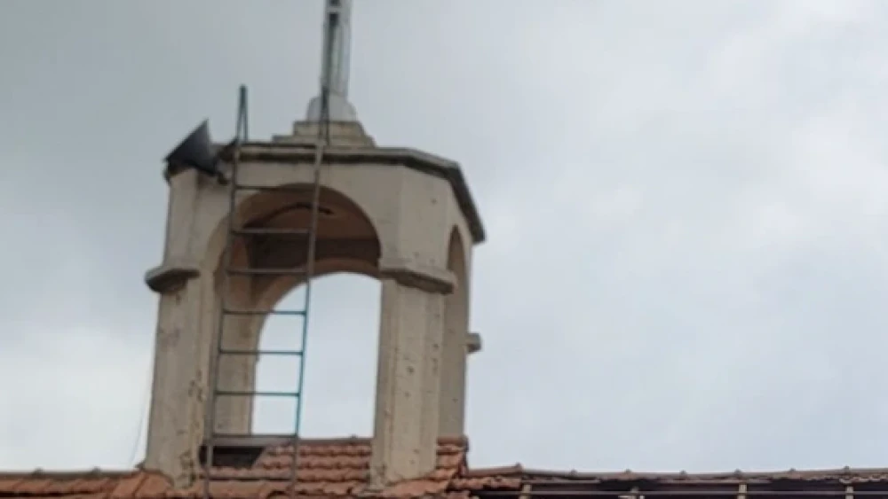 Hezbollah rockets strike the Saint Georges Orthodox Church in Southern Lebanon, May 28, 2026. Credit: Israel Defense Forces.