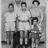 From left to right: Leon (Aryeh), Moshe, Eli and their mother, Leah, with her daughter (the author’s mother), Ruth. Credit: Courtesy.