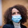 Ibtisam Mara'ana-Menuhin arrives for a hearing at Israel's Supreme Court in Jerusalem on Feb. 24, 2021. Photo by Yonatan Sindel/Flash90.