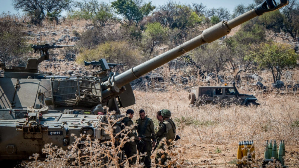 Israeli soldiers with artillery units deployed near the Lebanese border outside the town of Kiryat Shmona on Sept. 1, 2019. Photo by Basel Awidat/Flash90.