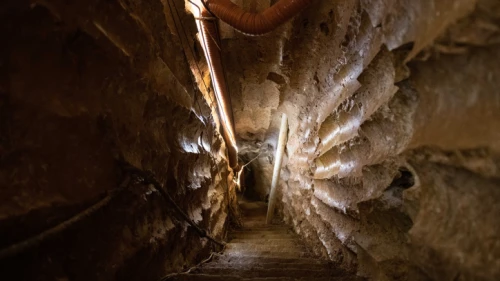 A Hezbollah tunnel running under the Lebanon-Israel border, July 7, 2019. Photo by Sraya Diamant/Flash90.