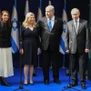 Israeli Prime Minister Benjamin Netanyahu, and his wife Sara, Yaffa Issachar (left) and Russian President Vladimir Putin, at the Prime Minister's Residence in Jerusalem, on Jan. 23, 2020. Yaffa Issachar's daughter, Naama, is serving a seven-and-half-year sentence in Russia on drug charges. Photo by Amos Ben Gershom/GPO.