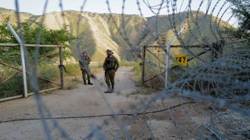IDF soldiers patrol in the tripoint border between Israel, Syria and Jordan, May 12, 2022. Photo by Michael Giladi/Flash90.
