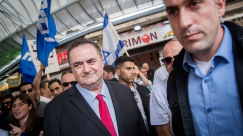 Israel's Foreign Minister Israel Katz is seen during a Likud Party election campaign tour in Jerusalem on Sept. 16, 2019. Photo by Yonatan Sindel/Flash90.