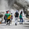 Palestinian protesters clash with Israeli security forces at the Huwara checkpoint, south of the West Bank city of Nablus, May 14, 2021. Photo by Nasser Ishtayeh/Flash90.