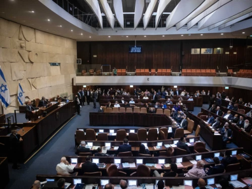The Knesset plenum in Jerusalem. Photo by Yonatan Sindel/Flash90.